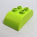 4652863【Lime】デュプロ 2x4ダブルカーブブリック 1個