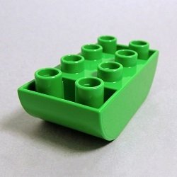 画像1: 4652748【Bright Green】デュプロ 2x4逆ダブルカーブブリック 1個