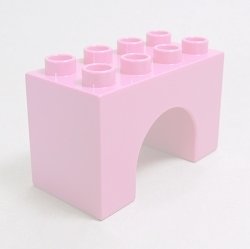 画像1: 6020462【Dark Pink】デュプロ 2x4x2アーチブリック 1個