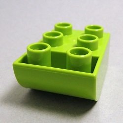 画像1: 4655944【Lime】デュプロ 2x3逆カーブブリック 1個