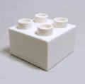 343701【White】デュプロ 2x2ブリック 1個