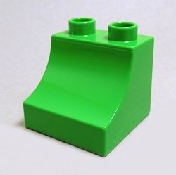 画像1: 6094052【Bright Green】デュプロ 2x2x1.5カーブブリック 1個