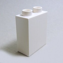 画像1: 4251661,6101121【White】デュプロ 1x2x2ブリック 1個