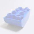 4651504【Blue】デュプロ 2x4逆ダブルカーブブリック 1個