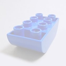 画像1: 4651504【Blue】デュプロ 2x4逆ダブルカーブブリック 1個