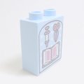 6114958【Bright Light Blue】デュプロ 1x2x2ブリック(器具) 1個