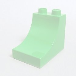 画像1: 4170794【Bright Green】デュプロ 2x3x2カーブブリック 1個