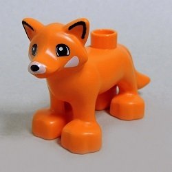 画像1: 6094132【Orange】デュプロ キツネ 1個