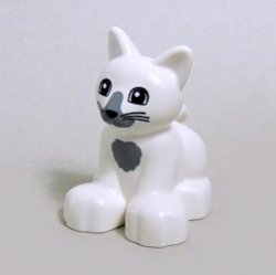 画像1: 6112706【White】デュプロ ネコ 1個