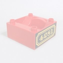 画像1: 6034253【Red】デュプロ 4x4x1.5座席付きボックス(数字で4281) 1個