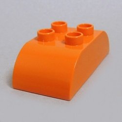 画像1: 4659508【Orange】デュプロ 2x4ダブルカーブブリック 1個