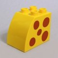 6056643【Yellow】デュプロ 2x3x2カーブブリック(斑点模様,キリン,両面プリント) 1個