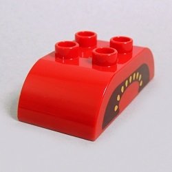 画像1: 6055772【Red】デュプロ 2x4ダブルカーブブリック(トマト) 1個