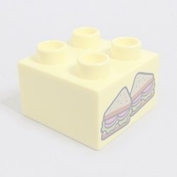 画像1: 6099425【Bright Light Yellow】デュプロ 2x2ブリック(サンドウィッチ) 1個