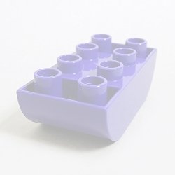 画像1: 6138113【Dark Purple】デュプロ 2x4逆ダブルカーブブリック 1個