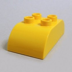 画像1: 6099784【Yellow】デュプロ 2x4ダブルカーブブリック 1個