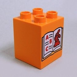 画像1: 6101883【Orange】デュプロ 2x2x2ブリック(ABCノート) 1個