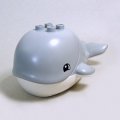 6129621＋6129620【Light Bluish Gray】デュプロ クジラ 1個