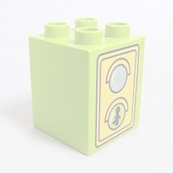 画像1: 6138937【Lime】デュプロ 2x2x2ブリック(信号機) 1個