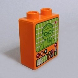 画像1: 6070173,6101852【Orange】デュプロ 1x2x2ブリック(機械) 1個