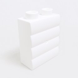 画像1: 6145930【White】デュプロ 1x2x2ログブリック 1個