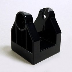 画像1: 6036717【Black】デュプロ 2x2x2ヒンジ・ベース(凹,ターンテーブルホール) 1個