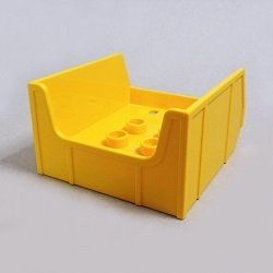 画像1: 6036780【Yellow】デュプロ 4x4ダンプボックス(凸) 1個