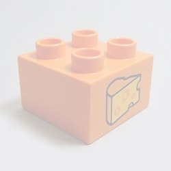 画像1: 6173757【Orange】デュプロ 2x2ブリック(チーズ) 1個