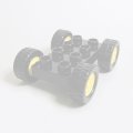 6070192,6201043,6246959【Black】デュプロ 2x4カーベース(Yellow Wheels) 1個