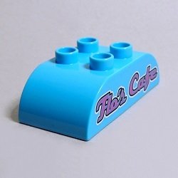 画像1: 6186598【Medium Azure】デュプロ 2x4ダブルカーブブリック(Flo's Café) 1個