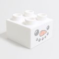 6186586【White】デュプロ 2x2ブリック(かお,雪だるま,スノーマン) 1個