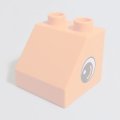 6033143【Orange】デュプロ 2x2x1.5スロープ(め,両面プリント) 1個