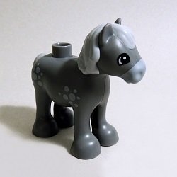 画像1: 6215070【Dark Bluish Gray】デュプロ ウマ 1個