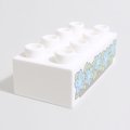 6214797【White】デュプロ 2x4ブリック(花) 1個