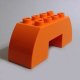 6211338【Orange】デュプロ 2x6x2ダブルカーブブリック(2x2Cutout) 1個