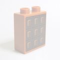 6225465【Dark Orange】デュプロ 1x2x2ブリック(チョコレート) 1個