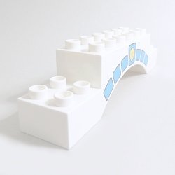 画像1: 6251110【White】デュプロ 2x10x2アーチブリック(警察) 1本