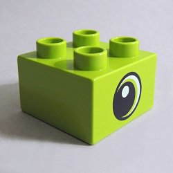 画像1: 6257520【Lime】デュプロ 2x2ブリック(め) 1個