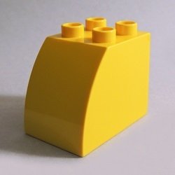 画像1: 6020954【Yellow】デュプロ 2x3x2カーブブリック 1個