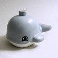 6262209【Light Bluish Gray】デュプロ 小さいクジラ 1個