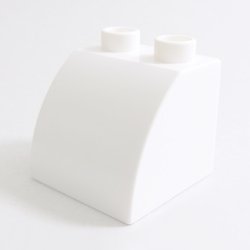 画像1: 6217780【White】デュプロ 2x2x1.5カーブブリック 1個