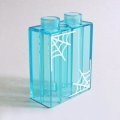 6212933【Trans-Light Blue】デュプロ 1x2x2ブリック(クモの巣) 1個