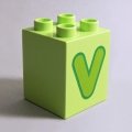 6286334【Yellowish Green】デュプロ 2x2x2ブリック(V) 1個