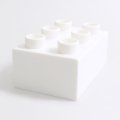 6294402【White】デュプロ 2x3ブリック 1個