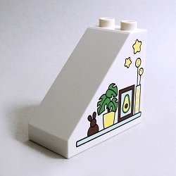 画像1: 6295361【White】デュプロ 2x4x3スロープ(インテリア雑貨) 1個