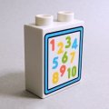 6286241【White】デュプロ 1x2x2ブリック(数字) 1個