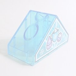 画像1: 6295979【Trans-Light Blue】デュプロ 2x4x2ダブルスロープ(お菓子) 1個