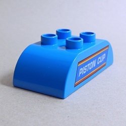 画像1: 6305195【Dark Azure】デュプロ 2x4ダブルカーブブリック(PISTON CUP) 1個