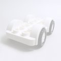 6333018【White】デュプロ 2x6カーベース(White Wheels) 1個