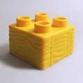 6329960【Yellow】デュプロ 2x2藁ブリック 1個